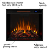 Flame Valmont Media Indoor Electric Fireplace TV Stand, 74-in, 1500W, Includes Remote Control & Firebox, Dark Mahogany Y5I0 - product image 8