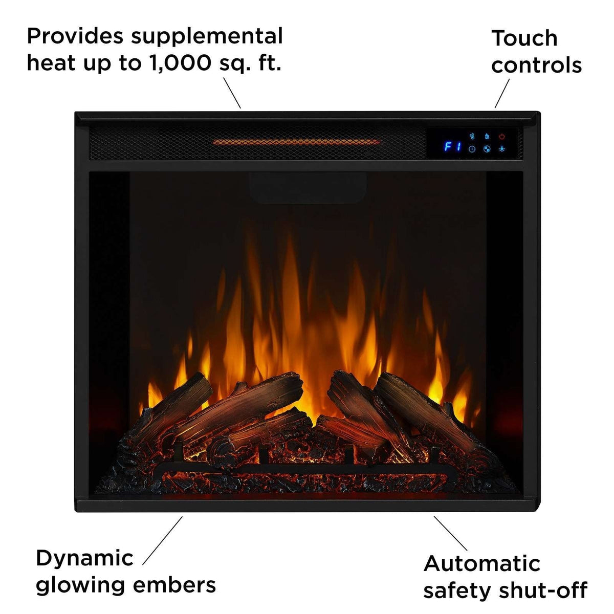 Flame Valmont Media Indoor Electric Fireplace TV Stand, 74-in, 1500W, Includes Remote Control & Firebox, Dark Mahogany Y5I0 - product image 8