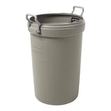Plastic Circular Animal Stopper Garbage Can, Grey, 121-L M7X9 - product image 1