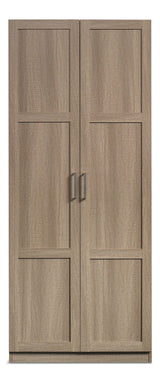 2-Door Storage Cabinet With Adjustable Shelves, Oak Finish T2J9 - product image 1