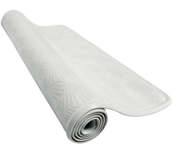 Anti-Slip Rubber Bath Tub Mat, White, 16-in x 27-in M0N7