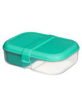 Ribbon Rectangular Plastic Lunch To Go Food Storage Lunch Box, 1.1-L, with Mini Bite A5S8 - product image 1