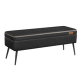 Home Mid-Century Ink Black Ottoman Storage Bench I9H0 - product image 2