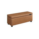 Home Mid-Century Modern Brown Storage Ottoman M0X2 - product image 1