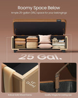 Home Mid-Century Modern Brown Storage Ottoman M0X2 - product image 3