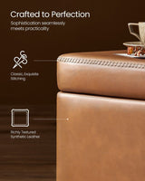 Home Mid-Century Modern Brown Storage Ottoman M0X2 - product image 4