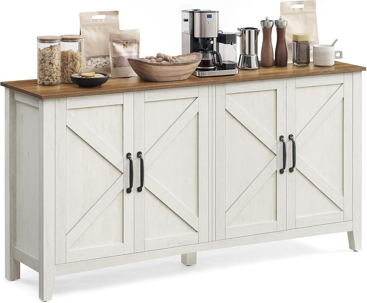 Home Rustic White/Honey Brown Buffet/Storage Cabinet Z7J1 - product image 1