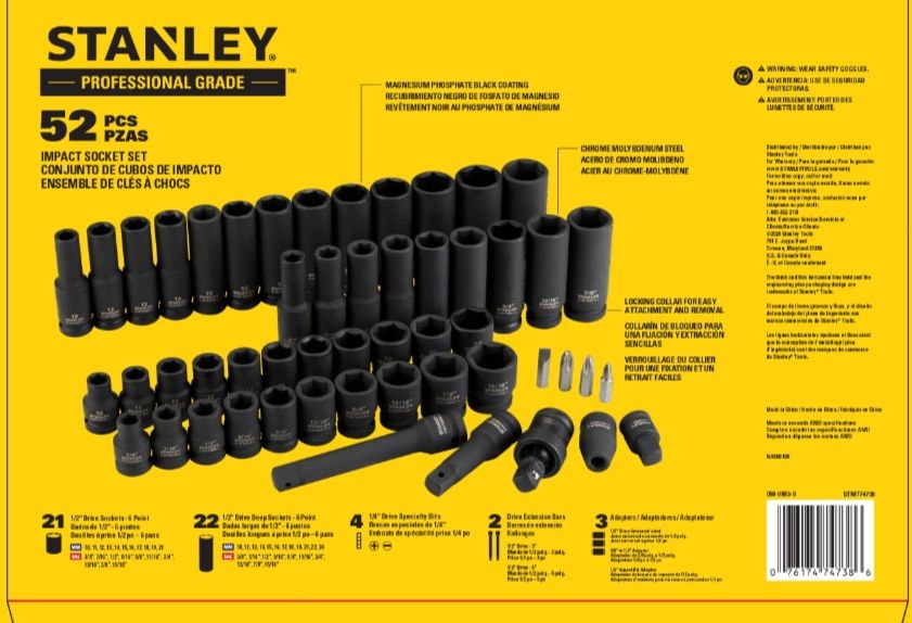 Pro 1/2-in Impact Socket Set, 52-pc Z9Z3 - product image 3