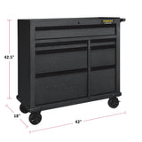 Rolling Tool Storage Cabinet with 7 Drawers, Power Bar with USB, Black, 42-in V4N5 - product image 3