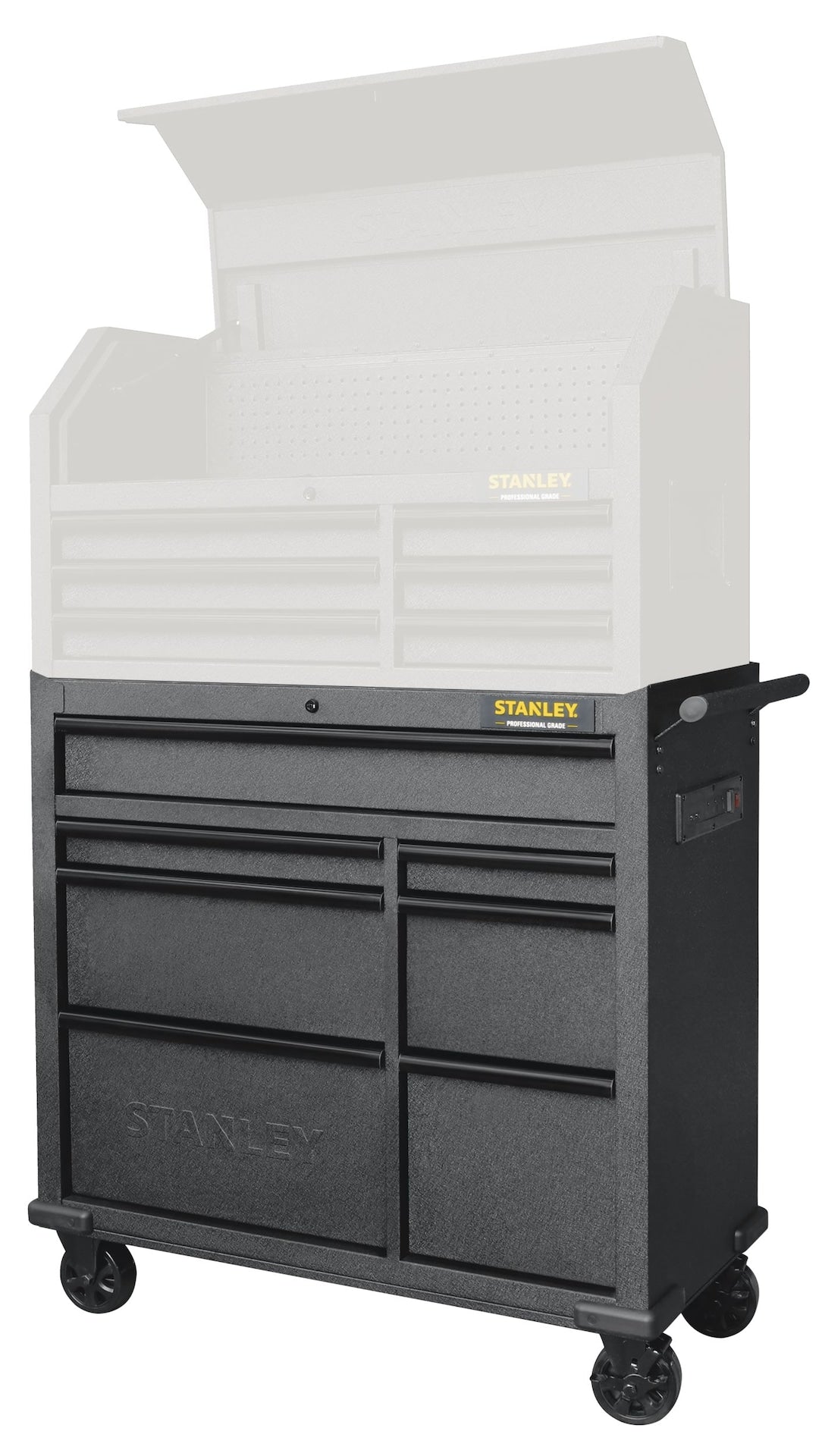 Rolling Tool Storage Cabinet with 7 Drawers, Power Bar with USB, Black, 42-in V4N5 - product image 6