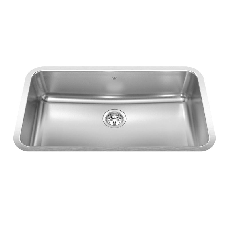 Steel Queen Single Stainless Steel Sink, 32.75x18.75-in G9A7