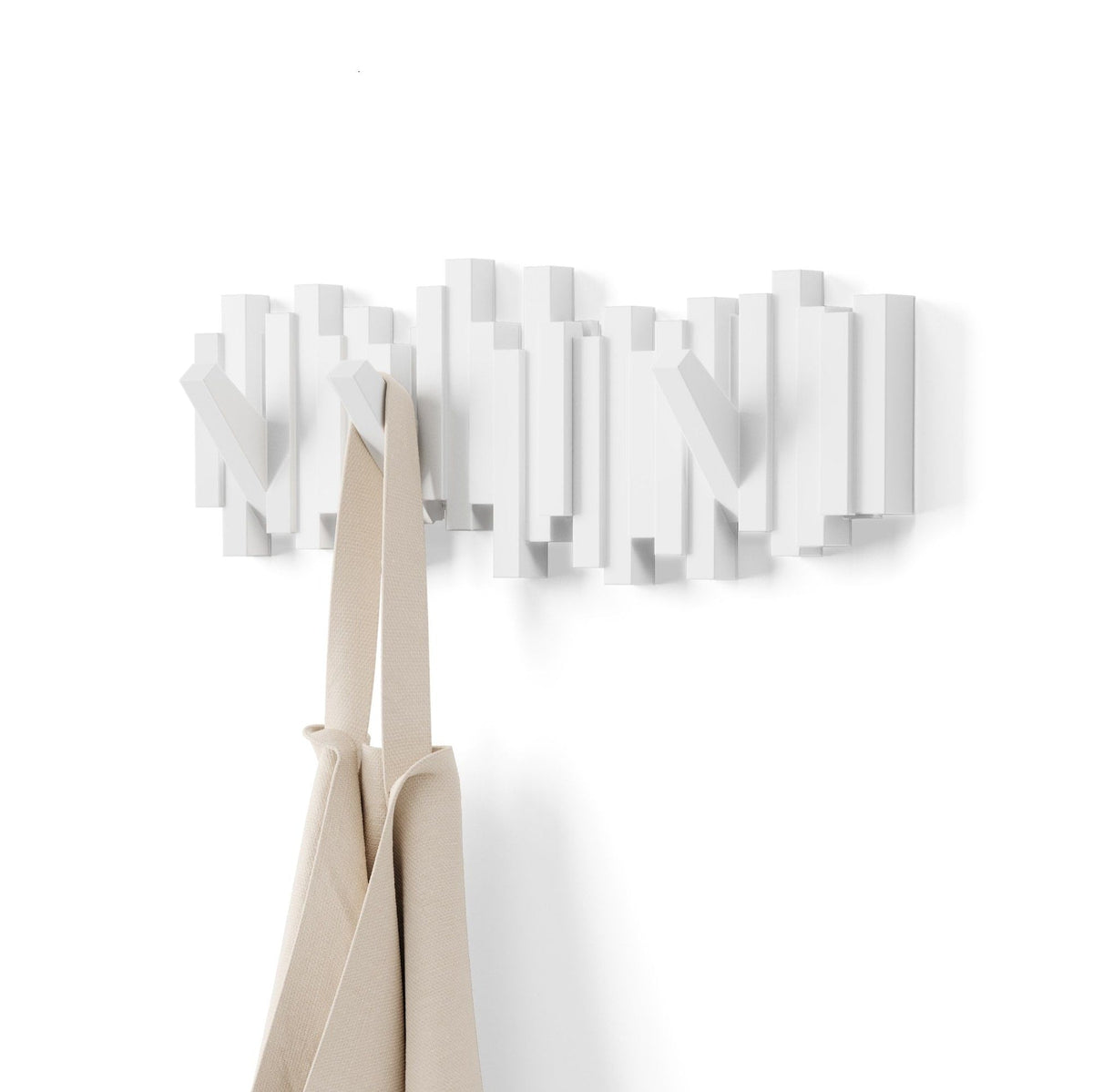 Multi 5 Hook Rack, White K6Y9 - product image 1
