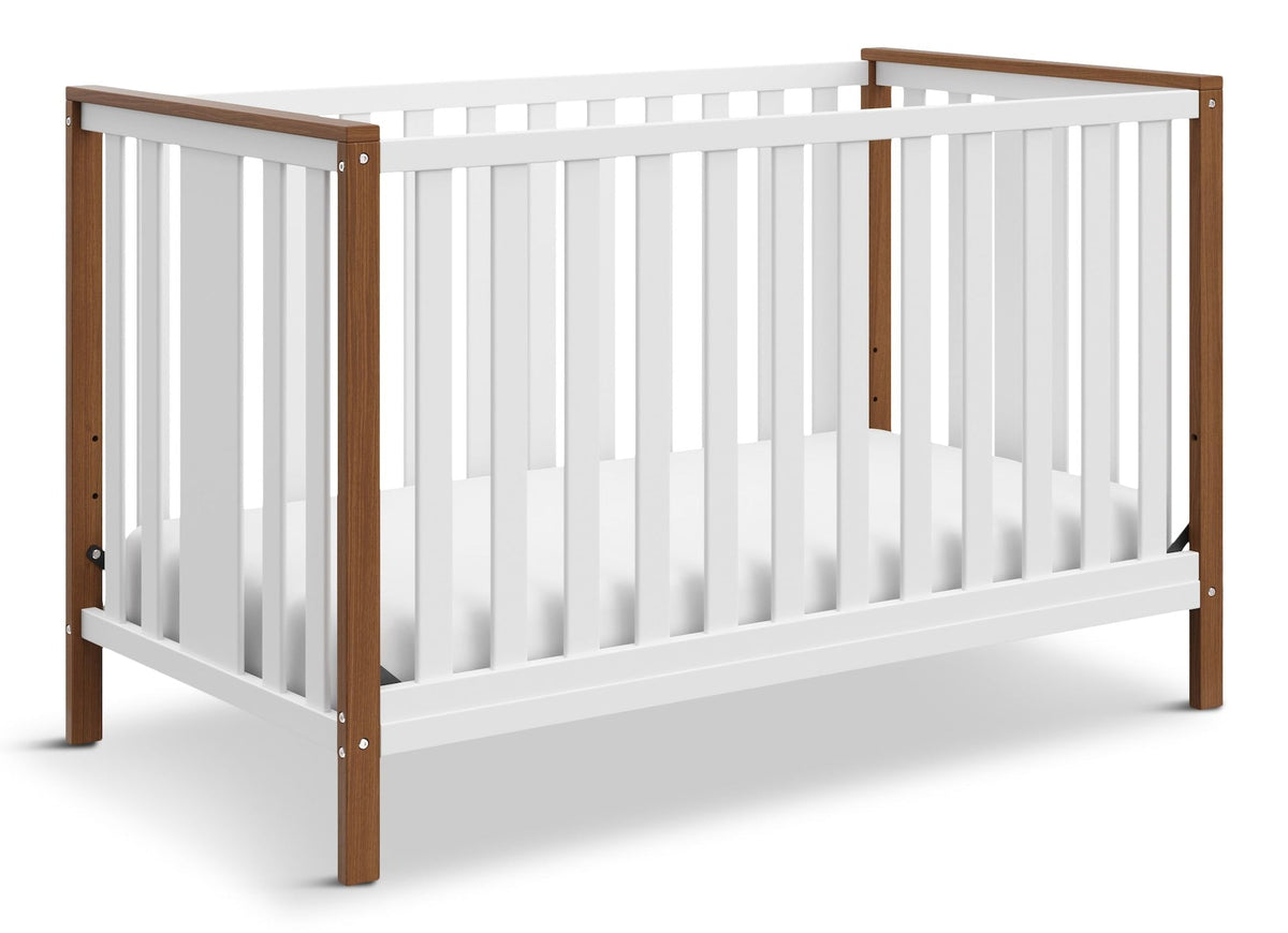 Modern Pacific 4-in-1 Convertible Baby Crib, White/Vintage Driftwood Y2V0 - product image 1