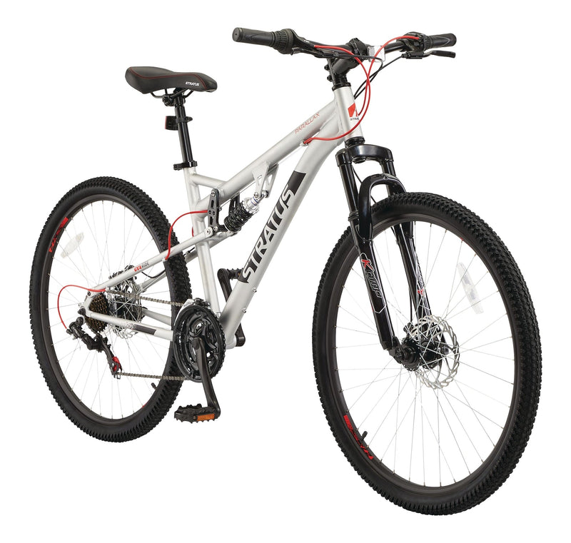 Parallax Dual-Suspension Mountain Bike, 27.5-in Wheel, Silver T7G1