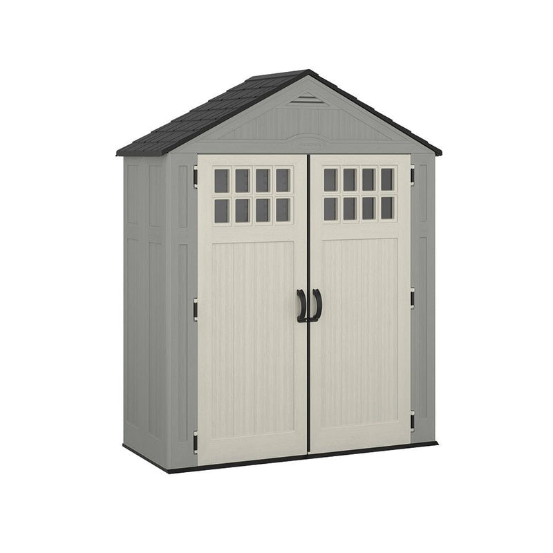 Everett 6x3-ft Dove Grey All-Weather Storage Shed K2I9