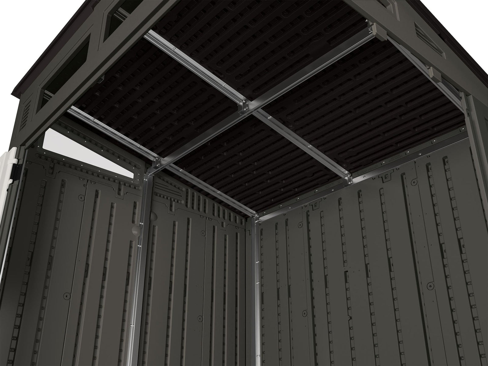 Modernist Outdoor Storage Shed, Grey, 6-ft x 5-ft C7J6 - product image 4