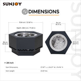 Lawrence Hexagonal Low Smoke Firepit, 28-in A2Z9 - product image 2
