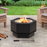 Lawrence Hexagonal Low Smoke Firepit, 28-in A2Z9 - product image 3
