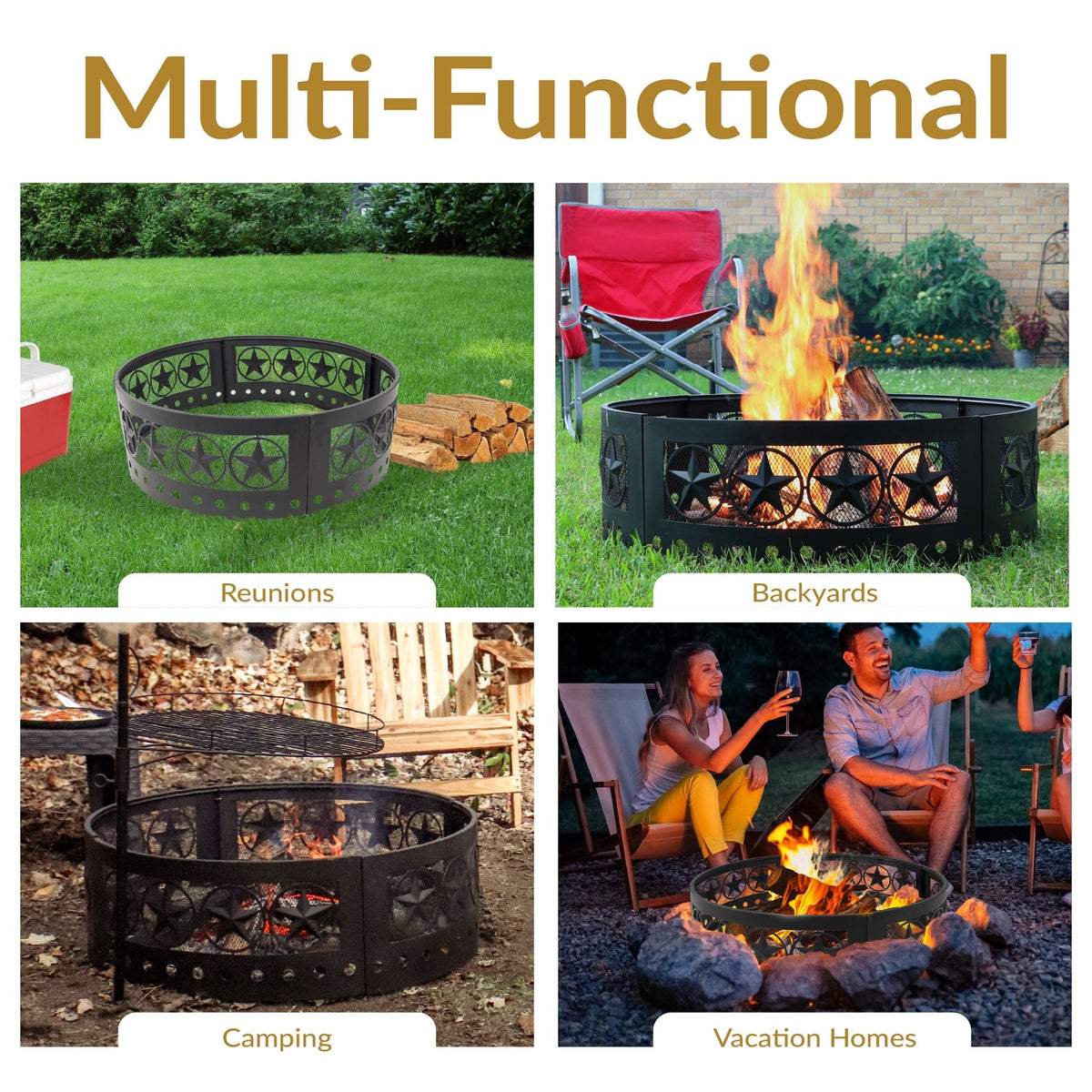 Décor Heavy-Duty Steel Cut Out Campfire Ring, 36-in P2Y8 - product image 4