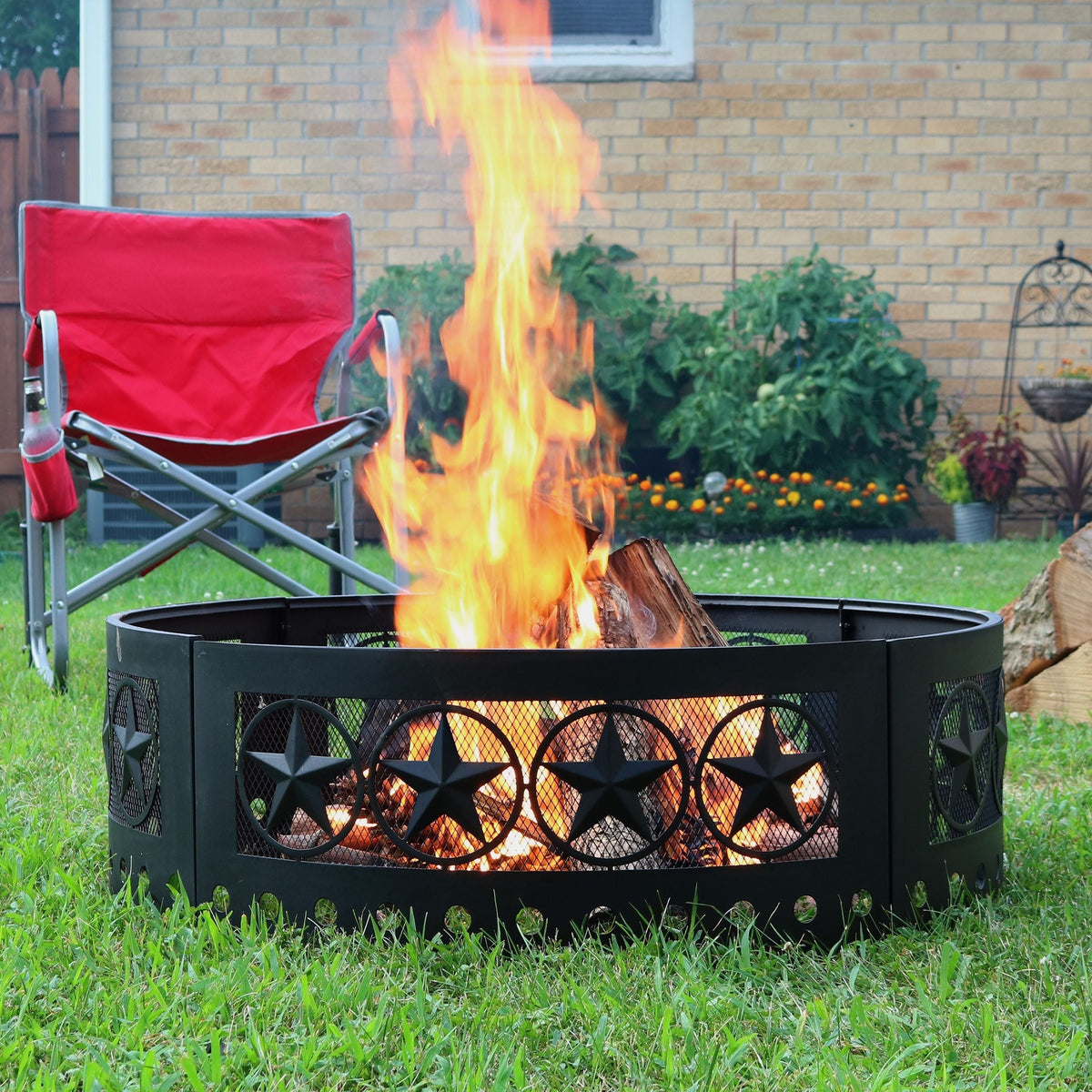 Décor Heavy-Duty Steel Cut Out Campfire Ring, 36-in P2Y8 - product image 7