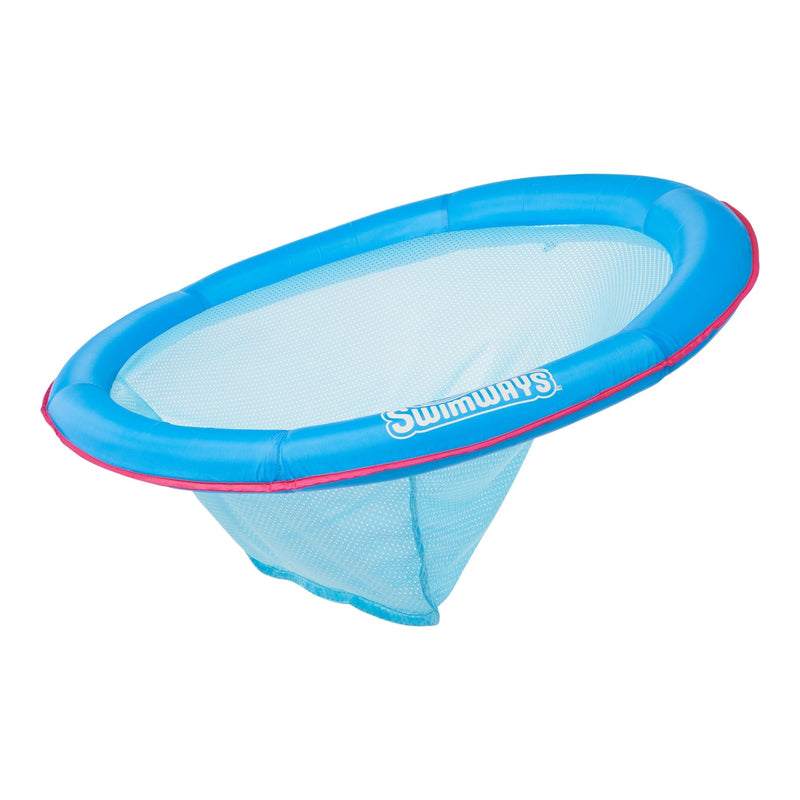 Spring Float Papasan Round Pool Lounger, Blue W0S6