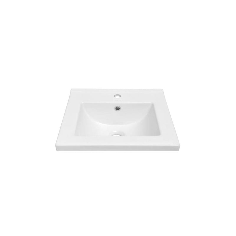 Ceramic Square Vanity Sink Top, 18-in W1B6