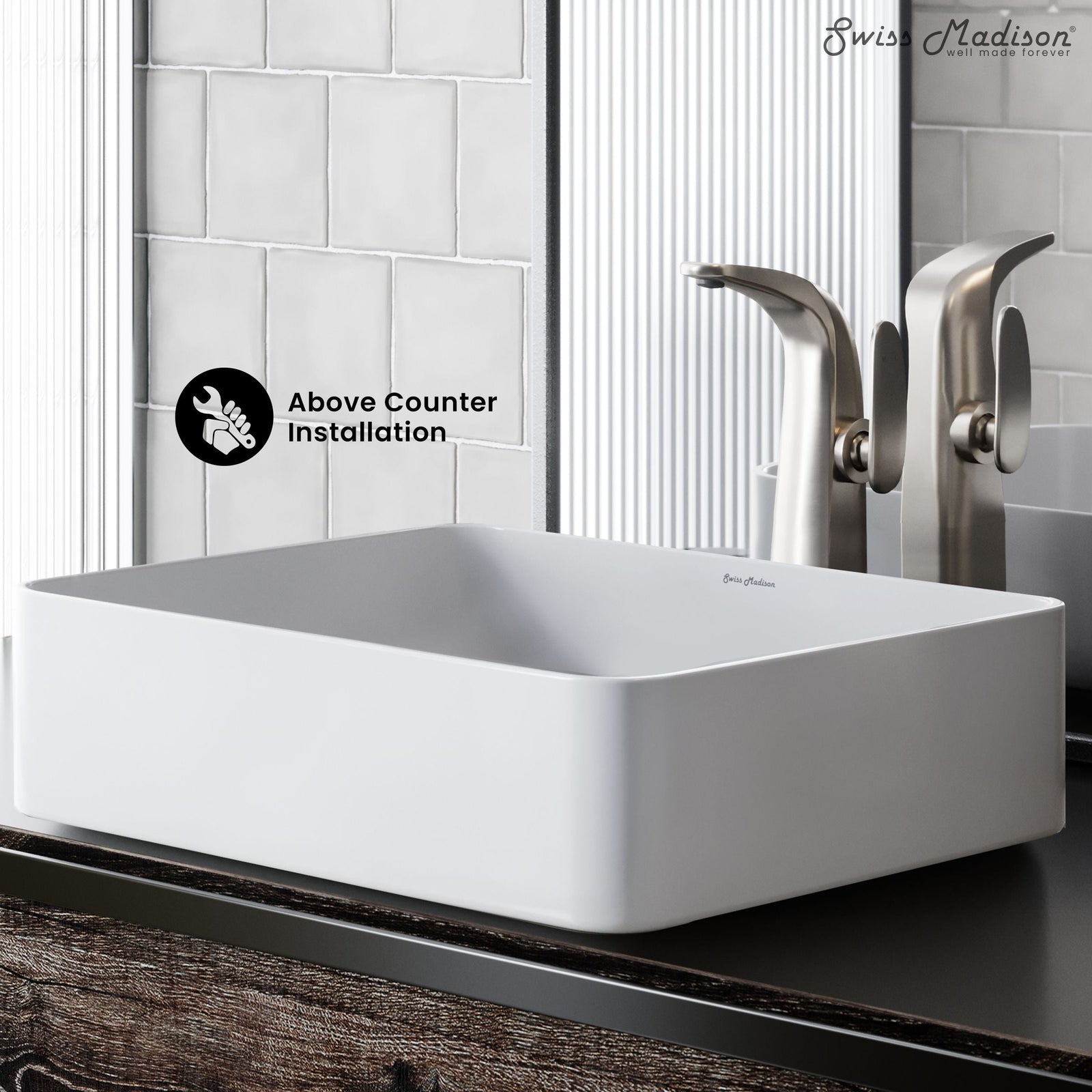 Concorde Rectangle Ceramic Vessel Sink X0Q7 - product image 4