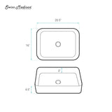 Concorde Rectangle Ceramic Vessel Sink X0Q7 - product image 7
