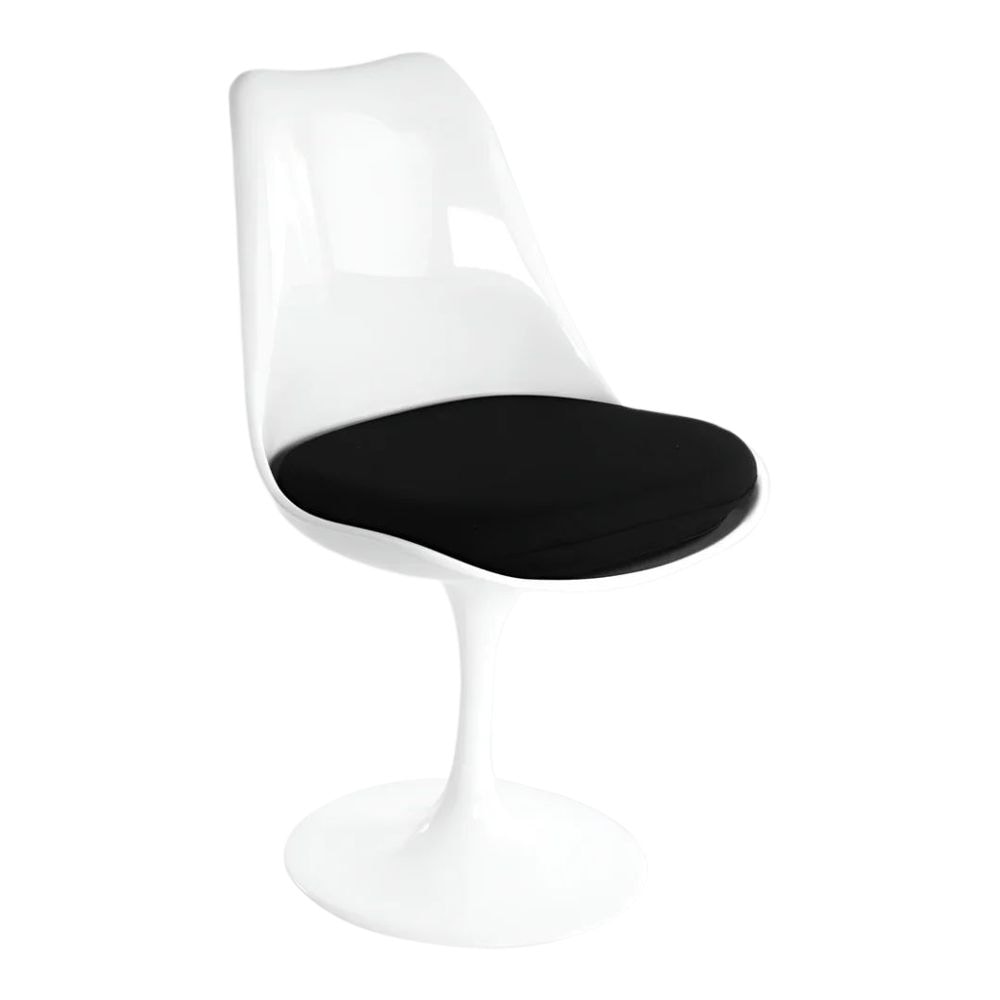 Me Home Tulip Armless Dining Chair, Fiberglass, Black U5W5 - product image 1