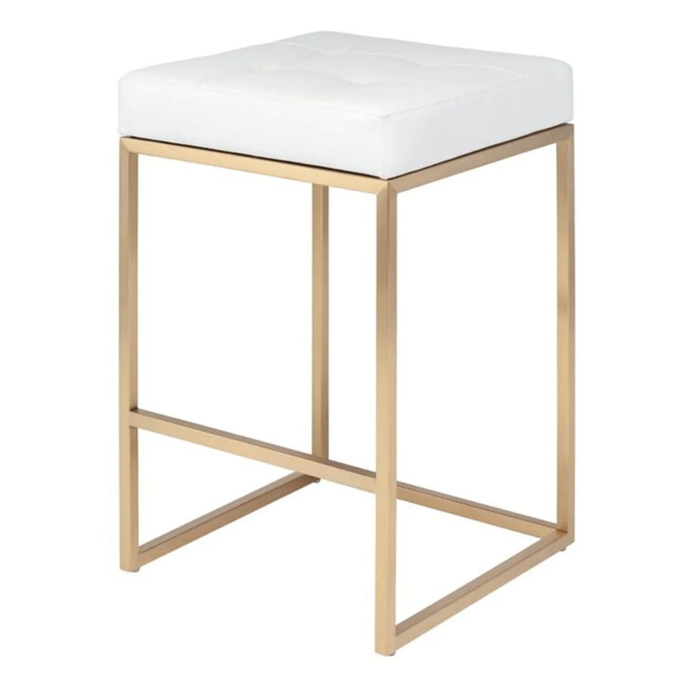 Me Home White Stainless Steel Pipe Counter Stool S8J9 - product image 1