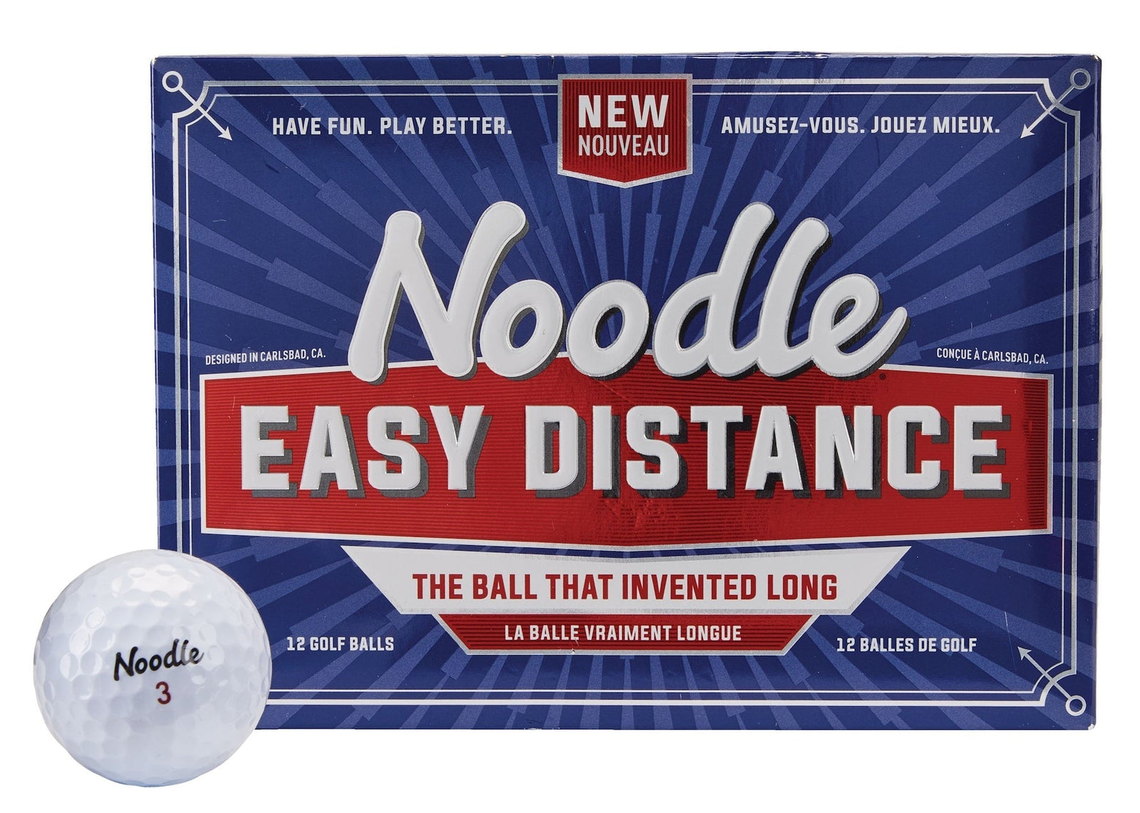 Noodle Easy Distance Golf Balls, White, 12-pk J5K3 - product image 1