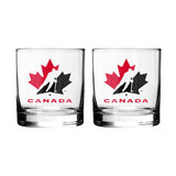 Team Canada/Hockey Canada Rocks Glass Set, Clear, 2-pk E8Y3 - product image 1