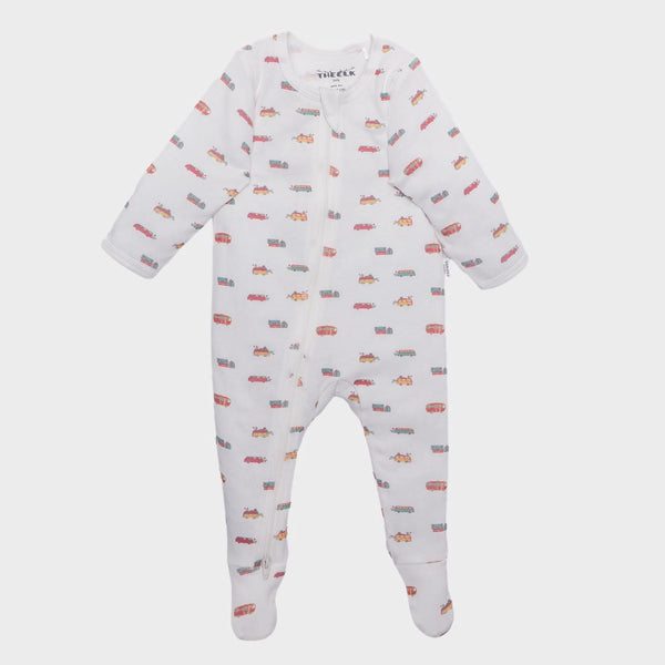 The Elk Baby Camping Print Premium Organic Cotton Zippy, Various Sizes G4E9