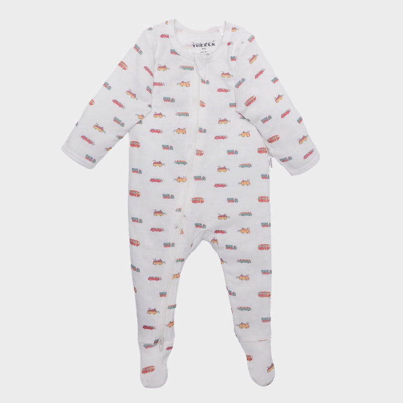 The Elk Baby Camping Print Premium Organic Cotton Zippy, Various Sizes G4E9