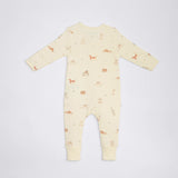 The Elk Baby Dog Print Premium Organic Cotton Play and Grow Rib Foot Zippy, Various Sizes T5U1 - product image 1
