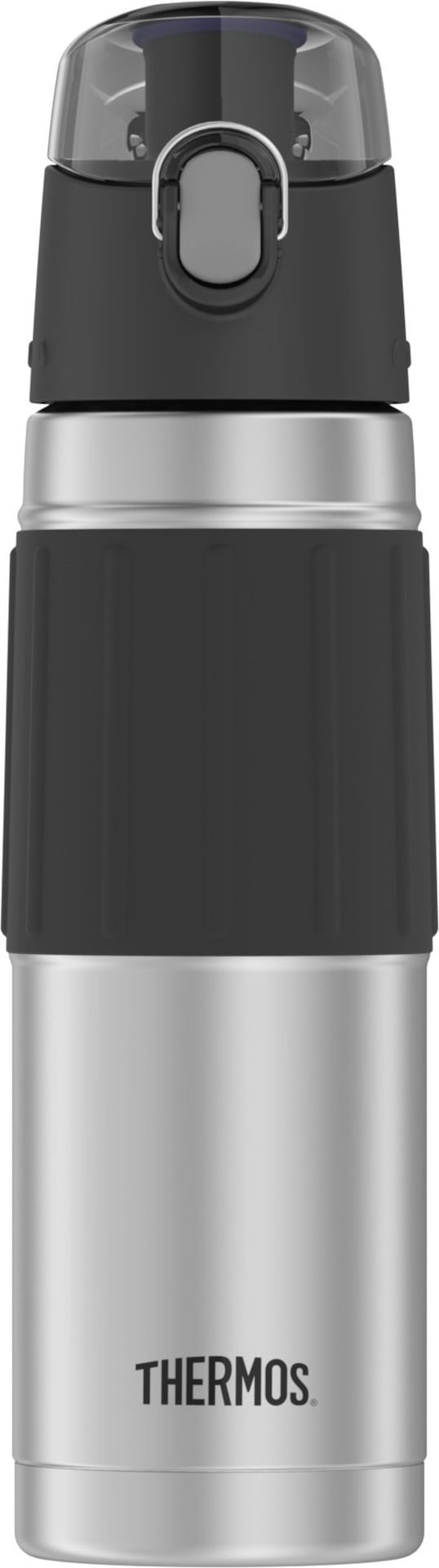 Stainless Steel Water Bottle, 530-mL, Black, with Push Button Lid S4V1