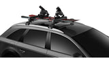 SnowPack Stainless Steel Roof Top Mount Ski/Snowboard Rack, Large, Black, 2-pc L3D0 - product image 2