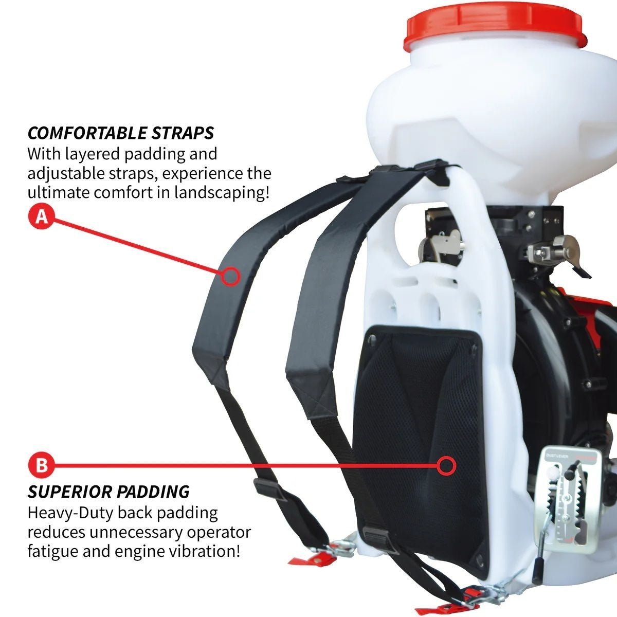 4-Gallon Backpack Motorized Fertilizer/Ice Melter Spreader R0R1 - product image 2