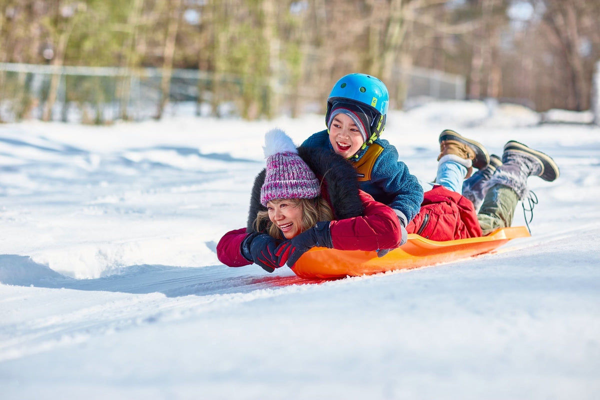 Kids' 2-Person Lightweight Plastic Winter Snow Sled Toboggan J5U4 - product image 8