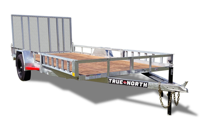 83-in x 14-ft Utility Trailer with Gate & Side ATV Ramps, Galvanized S7P1