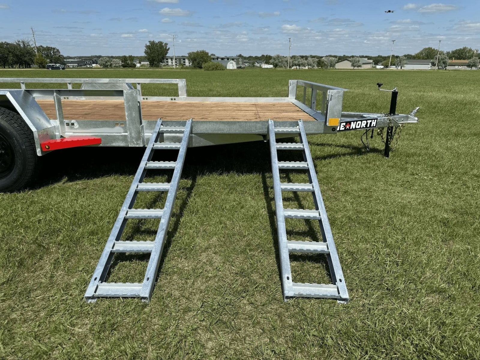 83-in x 14-ft Utility Trailer with Gate & Side ATV Ramps, Galvanized U5E9 - product image 2