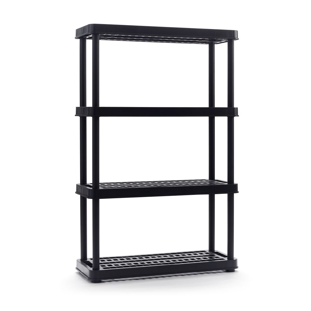 4-Shelf Resin Storage/Shelving Unit, 36 x 14 x 54.5-in, Black Q9C0 - product image 1