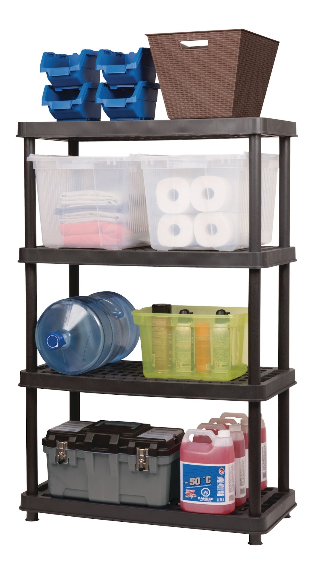 4-Shelf Resin/Plastic Storage Rack/Shelving Unit, 36 x 18 x 54-in D6P1 - product image 4