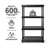 4-Shelf Resin/Plastic Storage Rack/Shelving Unit, 36 x 18 x 54-in D6P1 - product image 6