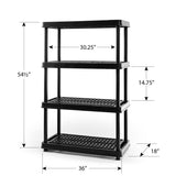 4-Shelf Resin/Plastic Storage Rack/Shelving Unit, 36 x 18 x 54-in D6P1 - product image 7