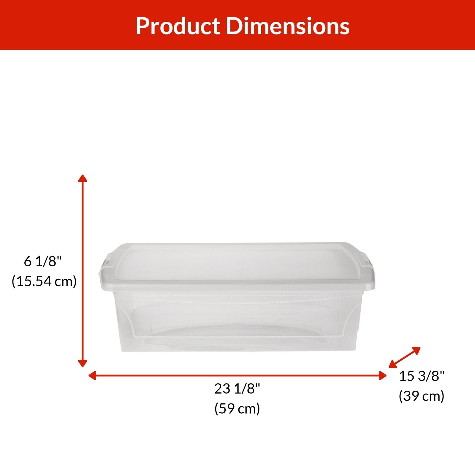 type A Clarity Transparent Storage Box with Lid, 25-L N4X7 - product image 5