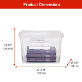 type A Clarity Transparent Storage Box with Lid, 60-L H4T6 - product image 4