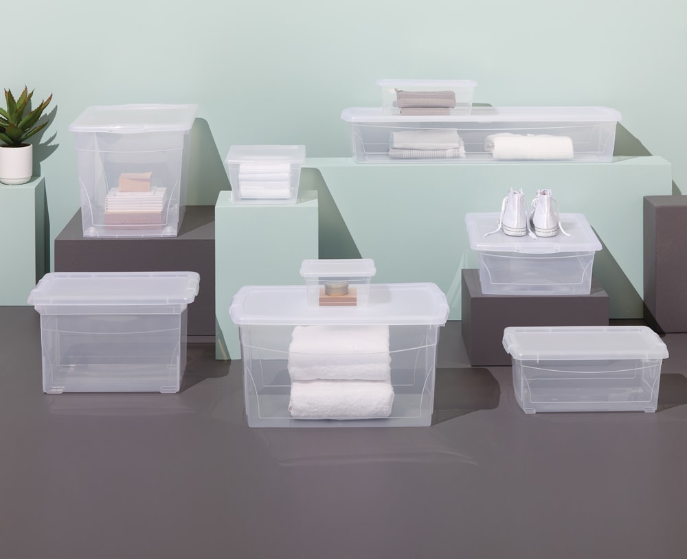 type A Clarity Transparent Storage Box with Lid, 60-L H4T6 - product image 5