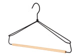 type A Metal Wire Hanger with Wooden Bar, 3-pk Z7X0 - product image 1