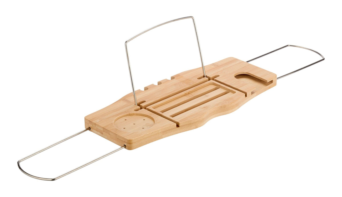 Type A Over-The-Bath Bamboo Wooden Adjustable Bath Tub Tray W6D0 - product image 1